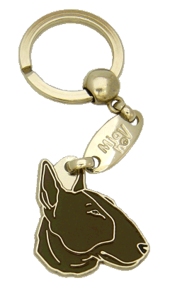 Bull terrier tigrado <br> (chaveiro, Sem gravura)